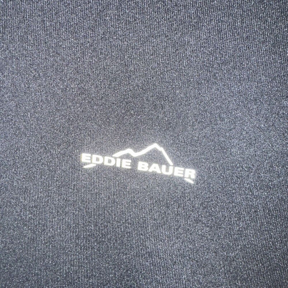 Eddie Bauer Sport Men 1/4 Zip Jacket Pullover Fleece Polartec Black Yellow Sz XL - Picture 2 of 8